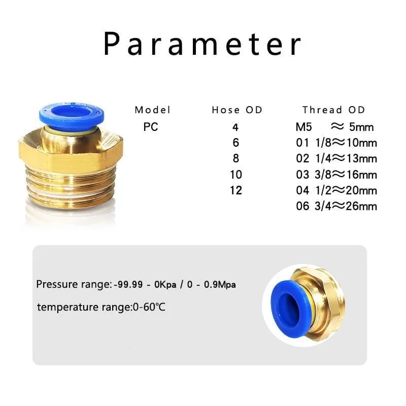 10/50PCS Pneumatic Fitting Air - đánh giá và giá Compression Fitting Brass